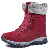 Winter Warm Plush Waterproof Suede Snow Boots for Women