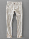 Linen Casual Solid Color Pants For Men