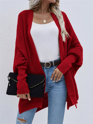 Women's Temperament Comfy Loose Solid Color Cardigan Sweater