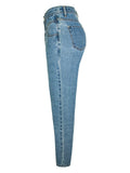 Daily Casual Style Washed Effect Slim Fit Harem Pants Denim Jeans for Women