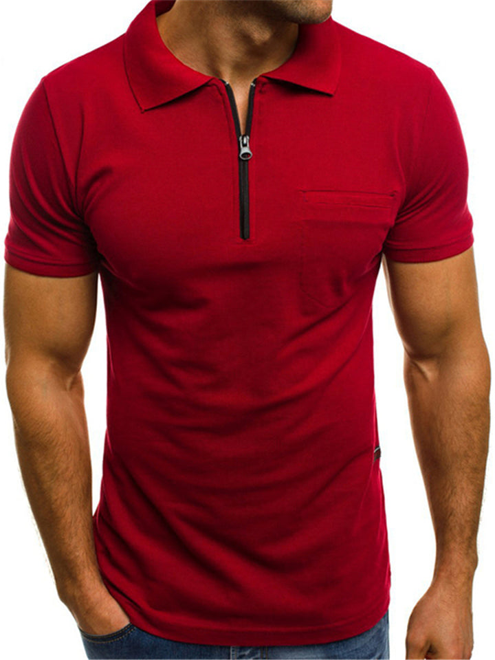 Short Sleeve Red Shirt for Men