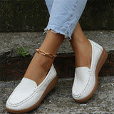 Elegant Ladies Round Toe Muffin Bottom Casual Slip-on Shoes