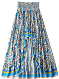 Fashion Floral Pattern Irregular High Waist All-Match Skirt