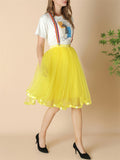Fashion Christmas Thin Multi-layer Rainbow Puffy Skirt
