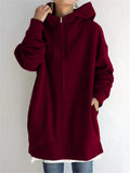 Women's Fashion Full Zip Up Thermal Hoodies for Winter