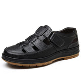 Classic Leather Closed Toe Summer Shoes for Men