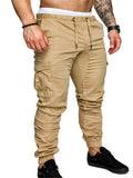 Elastic Waist Brown Cargo Pants Mens