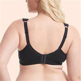 Women Plus Size Deep Plunge Comfy Cotton Bras - Nude