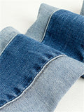 Fashion Super Cool Women Slim Fit Stretchy Contrast Color Denim Jeans