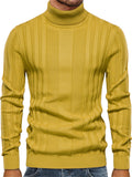 Casual Style High Collar Bottoming Shirt Men Knitted Tops