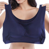 Super Comfy High Elastic Wireless Full Busty Soft Bras - Black