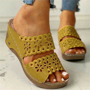 Fashion Hollow Out Peep Toe Wedge Sandals for Women