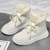 Winter Fashion Thick Sole Lightweight Warm Soft Women Ankle Boots