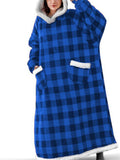 Unisex Super Warm Fleece Pullover Hoodie Blanket Sweatshirt With Large Front Pockets