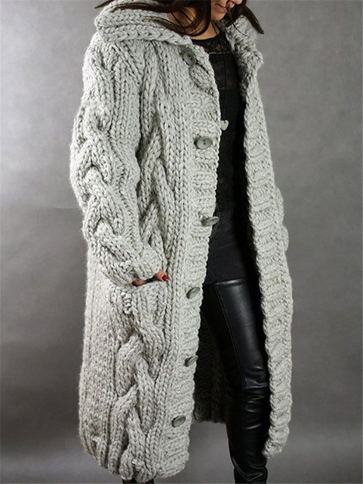 Women's Fashion Warm Cardigan Long Sweater Outerwear