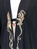 Fashion Dragons Embroidery Linen Jacket