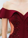 Elegant Off Shoulder Applique Sweetheart Neckline Dress for Formal Party