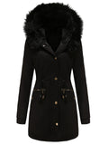Women's Fleece Hooded Extra Warm Thicken Parka Coats