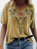 V Neck Boho Shirts Blouses