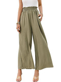 Women's Summer Ultra Soft High Waist Pockets Flowing Wide Leg Pants