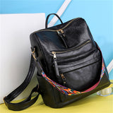 Simple Style Design Zipper Portable Adjustable Shoulder Strap Backpack