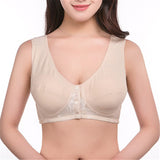 Cotton Front Button Full Coverage Lightly Lined Soft Bras