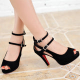 Woman's Sexy Red Bottom High Heel Sandals Pumps