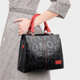 New Fashion Leather Letter Printed Large Capacity Handbags