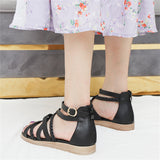 Women's Bohemian Woven Flat Roman Sandals for Summer
