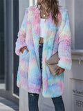 Women's Extra Warm Fleece Tie-Dye Colourful Winter Coats