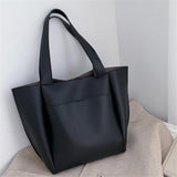 On-Trendy Large Capacity Ultra-Soft Material Slip Pocket Shoulder Bag Tote Bag