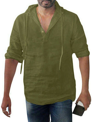 Men's Hooded Long Sleeve T-shirts
