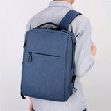Men's Business Style Zipper Waterproof Multifunctional Travel Backpack