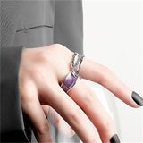 Simple Style Opening Adjustable Design Ring