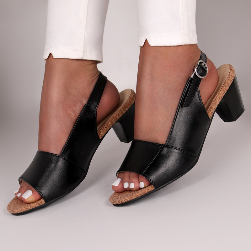 Elegant Low Chunky Heel Wedge Platform Sandals for Women