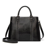 New Retro Style Fashion Simple PU Leather Soft Handbags