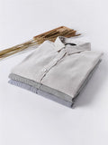 Loose Casual Comfy Striped Full Buttons Long Sleeve Shhirts