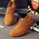 Men's Casual Suede Solid Color Pointed-Toe Oxfords