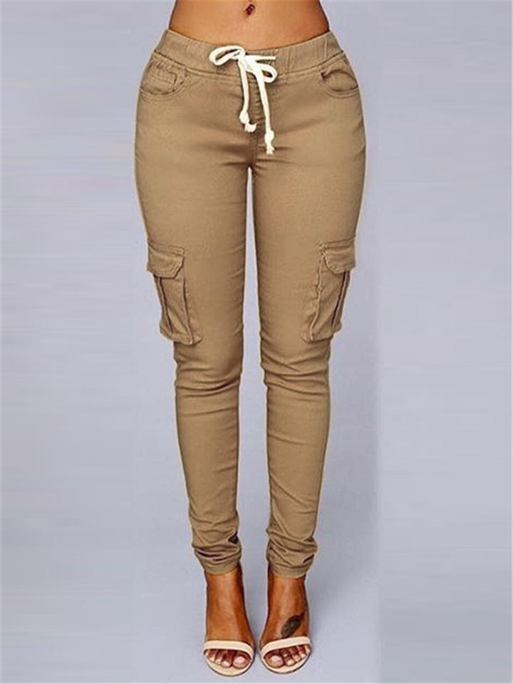 Sexy Casual Lace Up Cargo Pants for Women