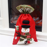 Adorable Large Size Decorative 3D Dolls Multicolor Christmas Gift Bags