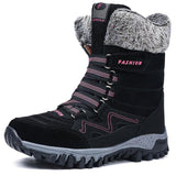 Winter Warm Plush Waterproof Suede Snow Boots for Women