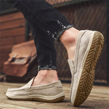 Fashion Cozy Velour Leather Slip On Shoes for Men