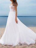 Decent Floral Side Slit Maxi Chiffon Dress for Wedding