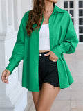 Women's Fashion Lapel Single Breasted Oversized  Blouses