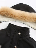 Women's Warm Fashion Winter Coat with Removable Hood