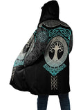 New Fashion Unisex Casual Warm Printed Thick Fleece Hooded Cloak