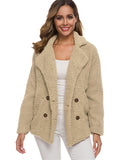 Warm Buttoned Fluffy Coat for Women