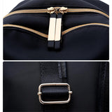 Fashionable Casual Gold-Tone Hardware Multi-Pocket Lightweight Backpack