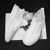 Men’s Breathable Almond Toe Back Pull-Tab Lace-Up Mesh Paneled Non-Slip Sneakers