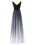 Gorgeous Chiffon Gradient Ombre Long Evening Prom Gown for Evening